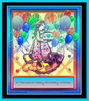 Digital Birthday Greeting-A Thousand Happy Birthday Wishes-by Suzanne Davis Harden